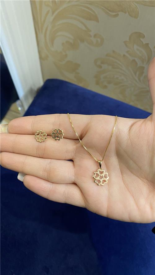 نیم ست فانتزی گل قلبی 