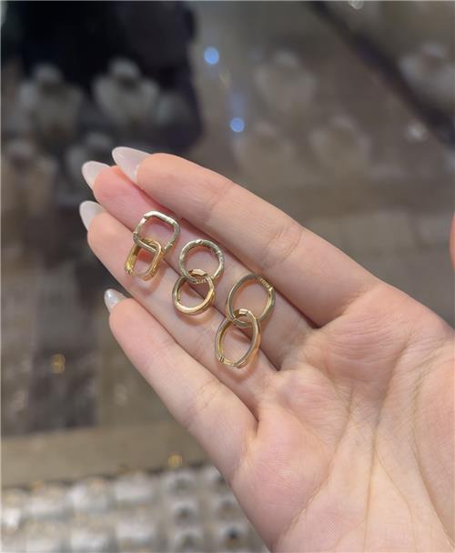 گوشواره امگا آینه ای