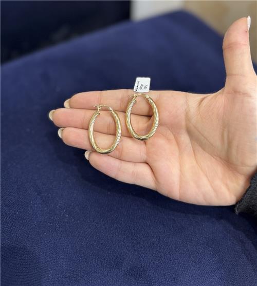 گوشواره حلقه ای تراشدار
