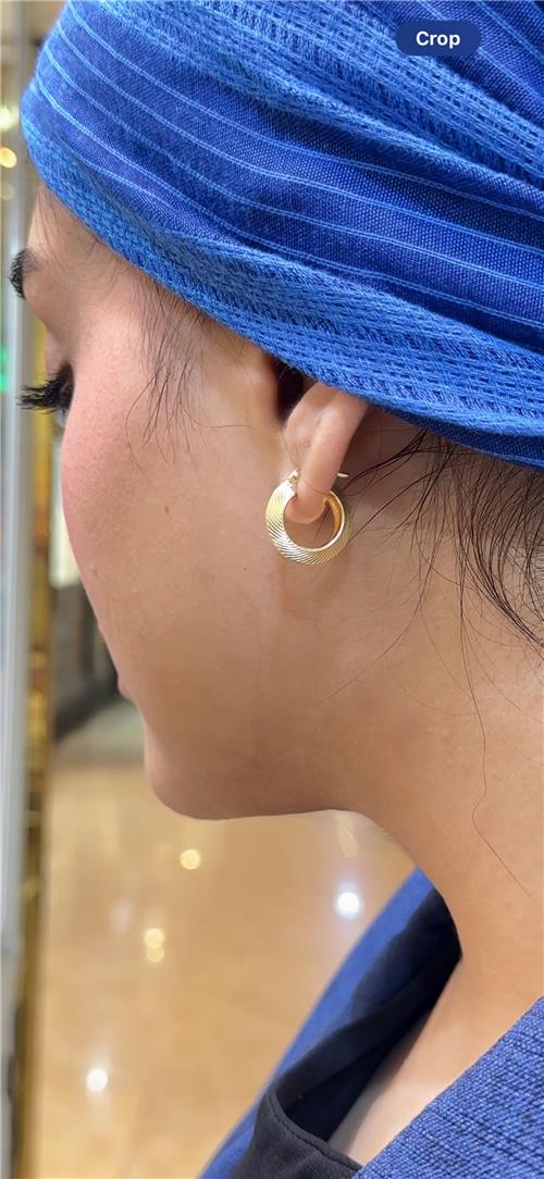 گوشواره حلقه ای طرحدار