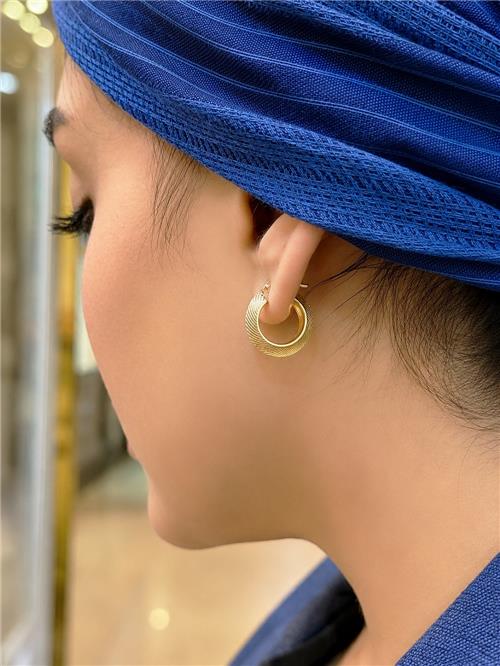 گوشواره حلقه ای طرحدار