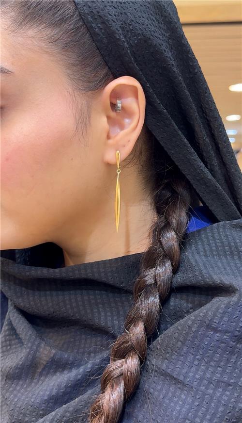 گوشواره آینه ای خطی 