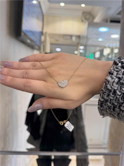 گردنبند قلب نگینی