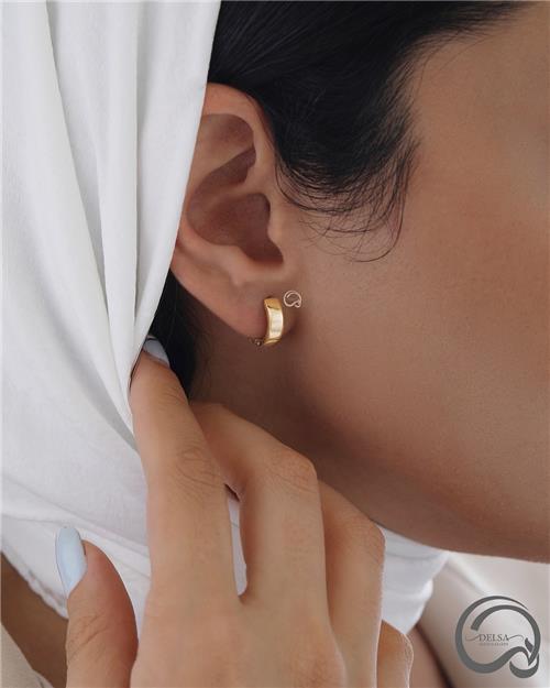 گوشواره امگا آینه ای - دایره 