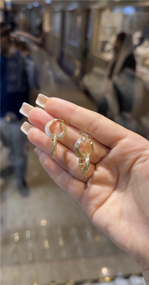 گوشواره حلقه ای طرحدار