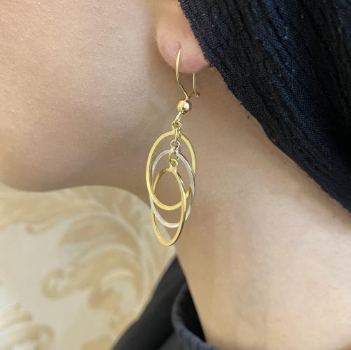 Oval-three-line-earrings