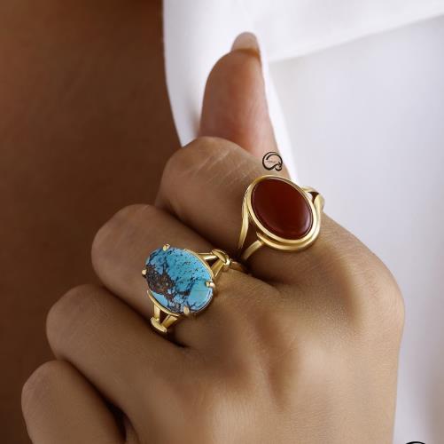 Genuine-agate-ring