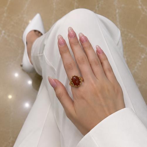 Genuine-agate-ring