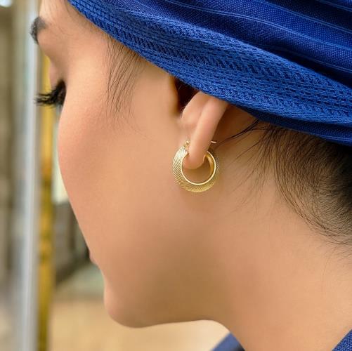 Patterned-hoop-earrings