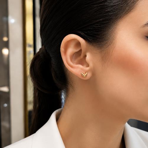 Heart-stud-earrings