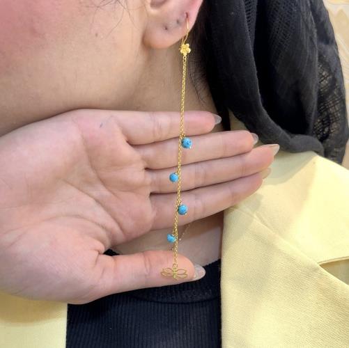 Turquoise-pendant-earrings