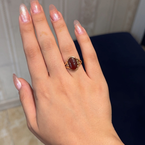 Genuine-agate-ring