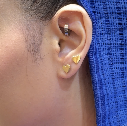 Heart-stud-earrings