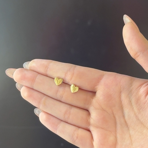 Heart-stud-earrings