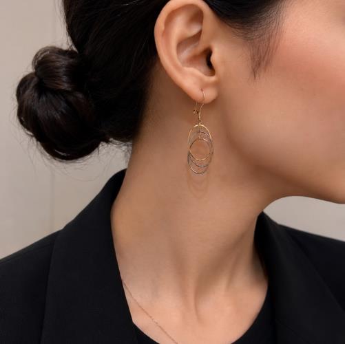 Oval-three-line-earrings
