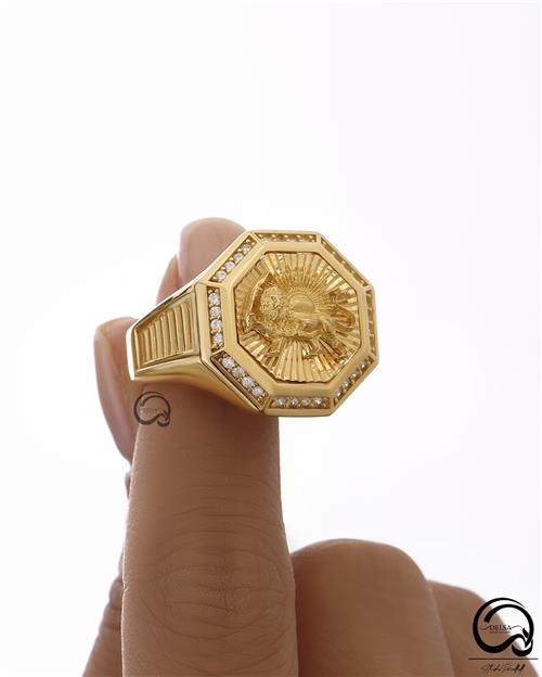 انگشتر مردانه شیر و خورشید 